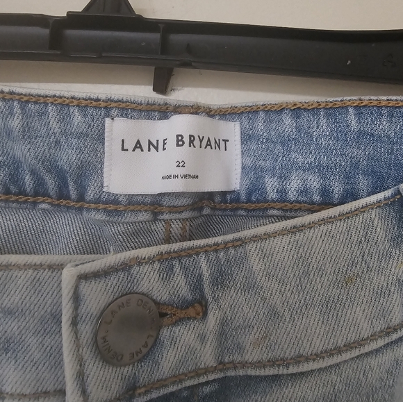 Lane Bryant Light Wash Distressed Cropped Jeans - Picture 6 of 10